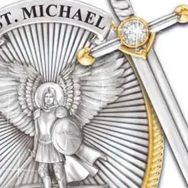Catholic Patron Saint Pendant Michael St. Michael The Archangel Pendant Necklace