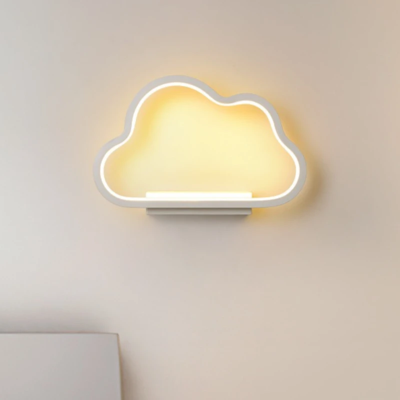 Nordic Minimalist Cloud‑Shaped LED Wall Lamp Home Decorative Lighting Fixture Ideal for Bedroom Bedside Living Room Kids Room
