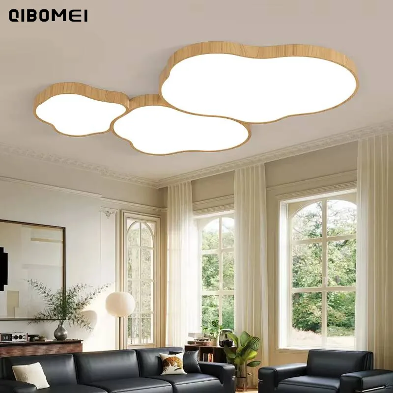 Log Led Living Room Ceiling Lights Creative Cloud Bedroom Study Balcony Ceiling Lamps Modern Simple Home Interior Lighting Lamps