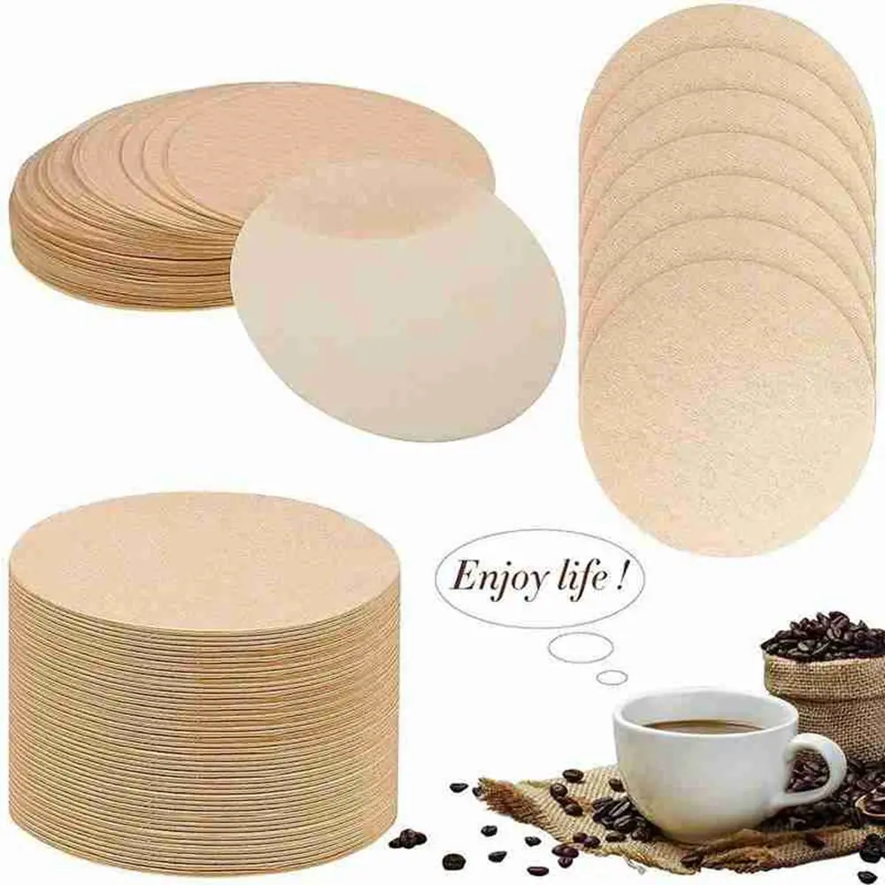 Papier filtre à café rond pour cafetière expresso, 100 pièces, 56mm, 60mm, 68mm, moka