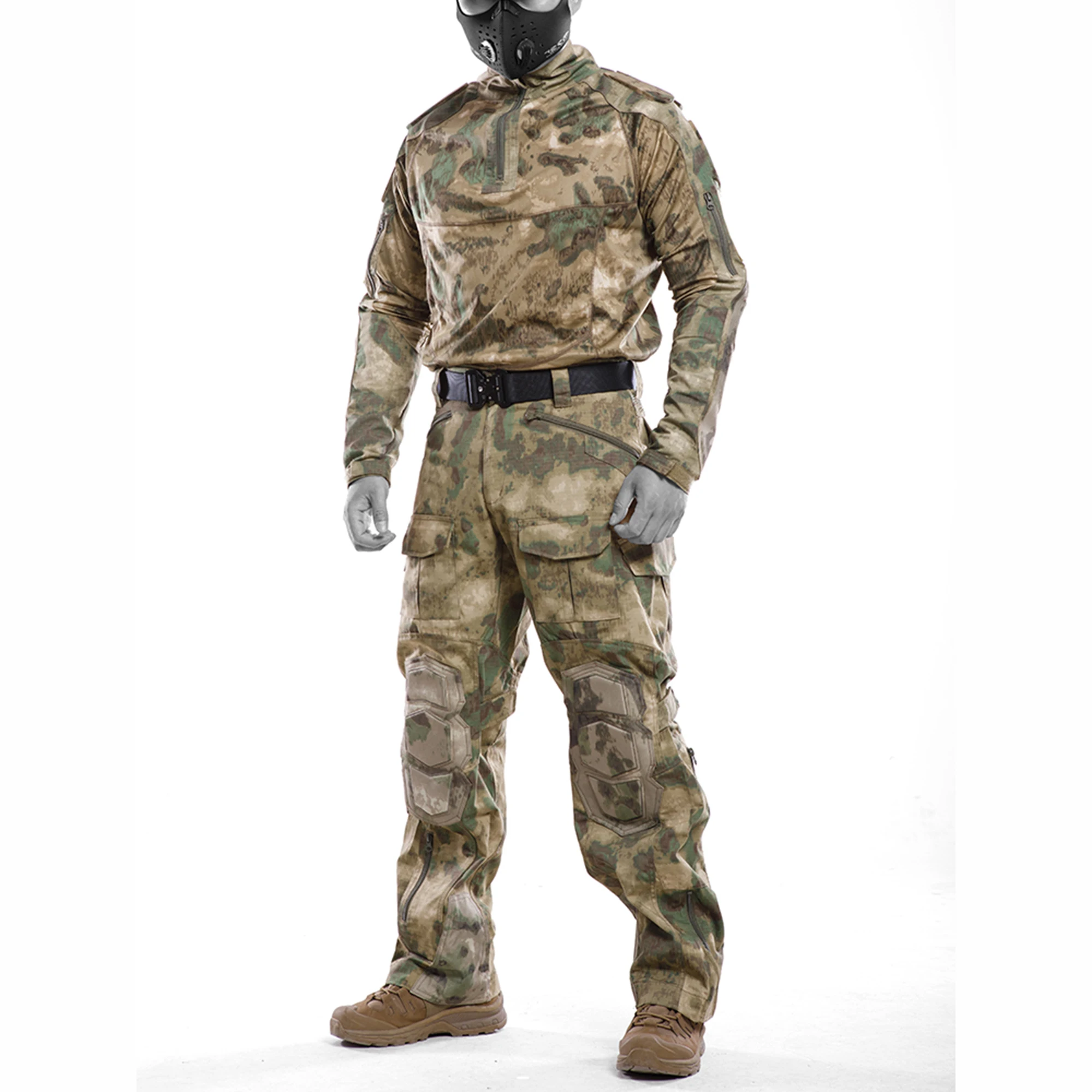 Men's Russian SSO Dragon Scale Armor Tactical Frog Suit, Green Ruins, EMR Camouflage Suit, Outdoor Clothing, Training Suit