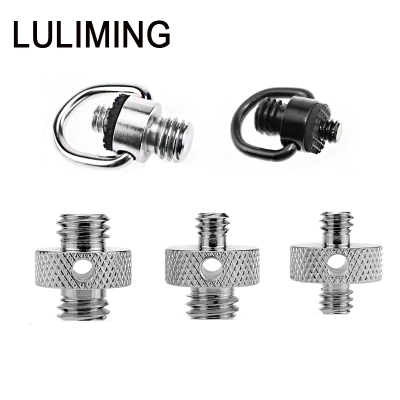 

1/4-3/8 дюймовый винт с двойной головкой 1/4 3/8 D-образное кольцо из нержавеющей стали для камеры наплечный ремешок винт аксессуары для фотосъемки