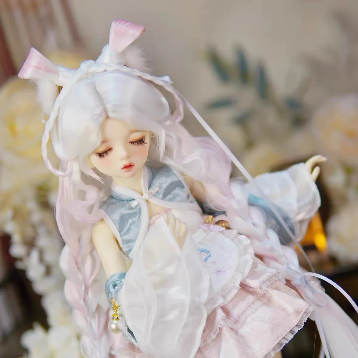 

1/6 1/4 1/3 Scale BJD Wigs Ancient Costume Long Hair Retro style Fairy Wig For YOSD MSD SD13 Big Girl Doll Accessories A2172