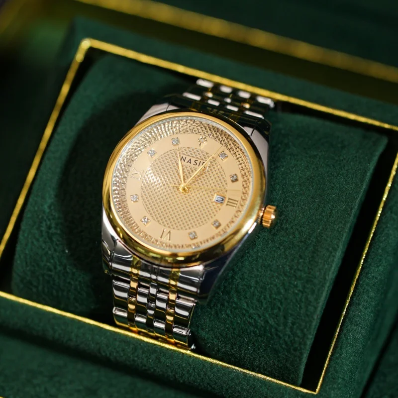 

Повседневные модные часы, мужские спортивные мужские осенне-зимние брендовые подлинные мужские часы с календарем и датой, большой циферблат, золотые мужские часы премиум-класса