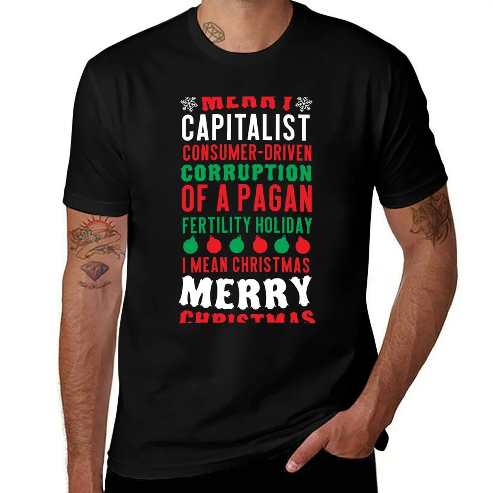 Merry Corruption Of A Pagan Holiday T-Shirt Dry Fit Athletic Short Sleeve Shirt T-Shirt