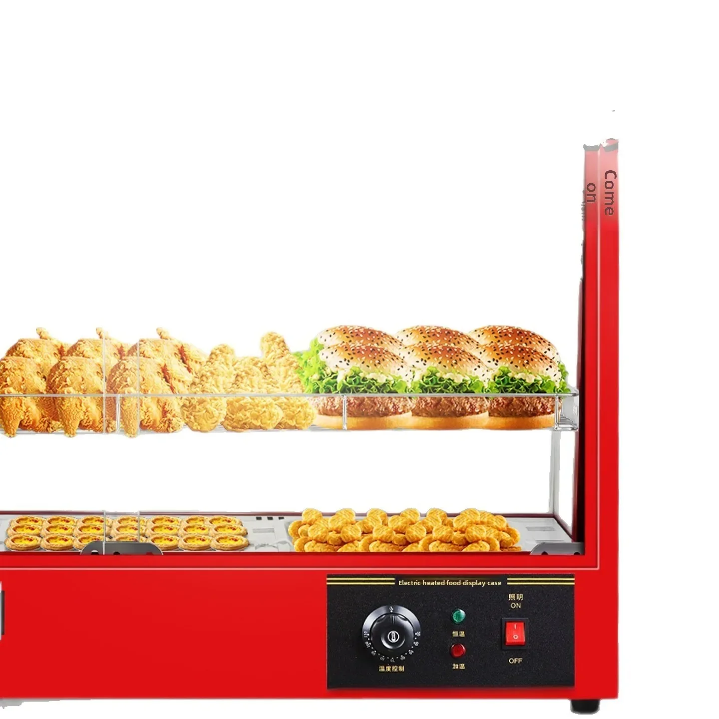 Commercial Heated Display Warmer Glass Food Holding Cabinet for Fried Chicken Burger
