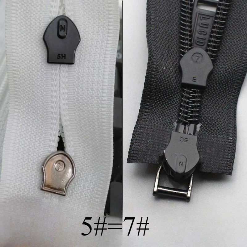 50pcs/Lot 3# 4# 5# 7# 8# 10# Zipper Accessory Reverse Nylon Waterproof Slider Lock Sportswear Bag Jacket Repair Tailor Supply