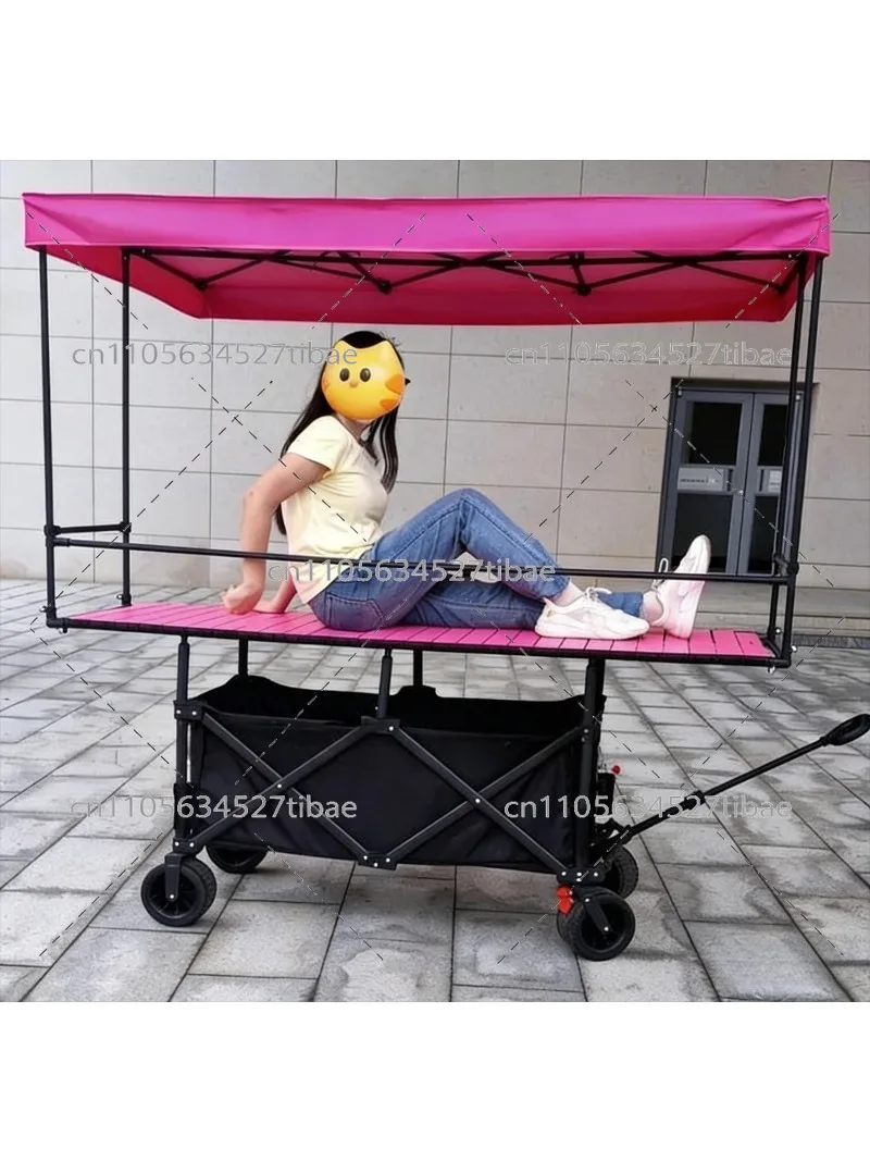 Night Market Trolley Dining Cart | Foldable Picnic & Camping Food Cart for Gatherings