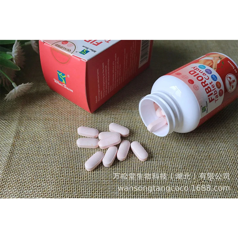 Fibrin tablets for female fertility, candy for female uterus detoxification pills, used for ovarian and uterine cleaning