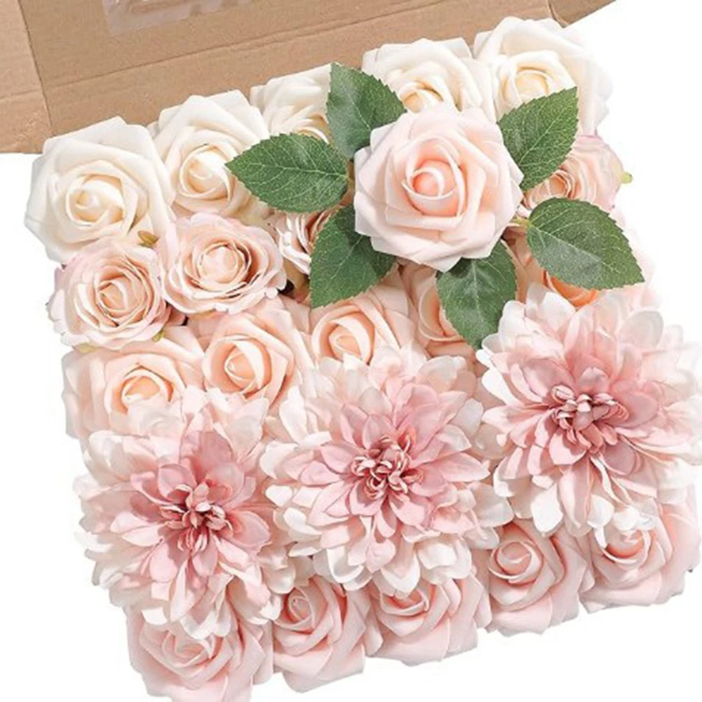 

Beautiful Faux Flower Arrangement Flower Arrangement DIY Flower Kit As Show Artificial Roses Customizable Flower Kit