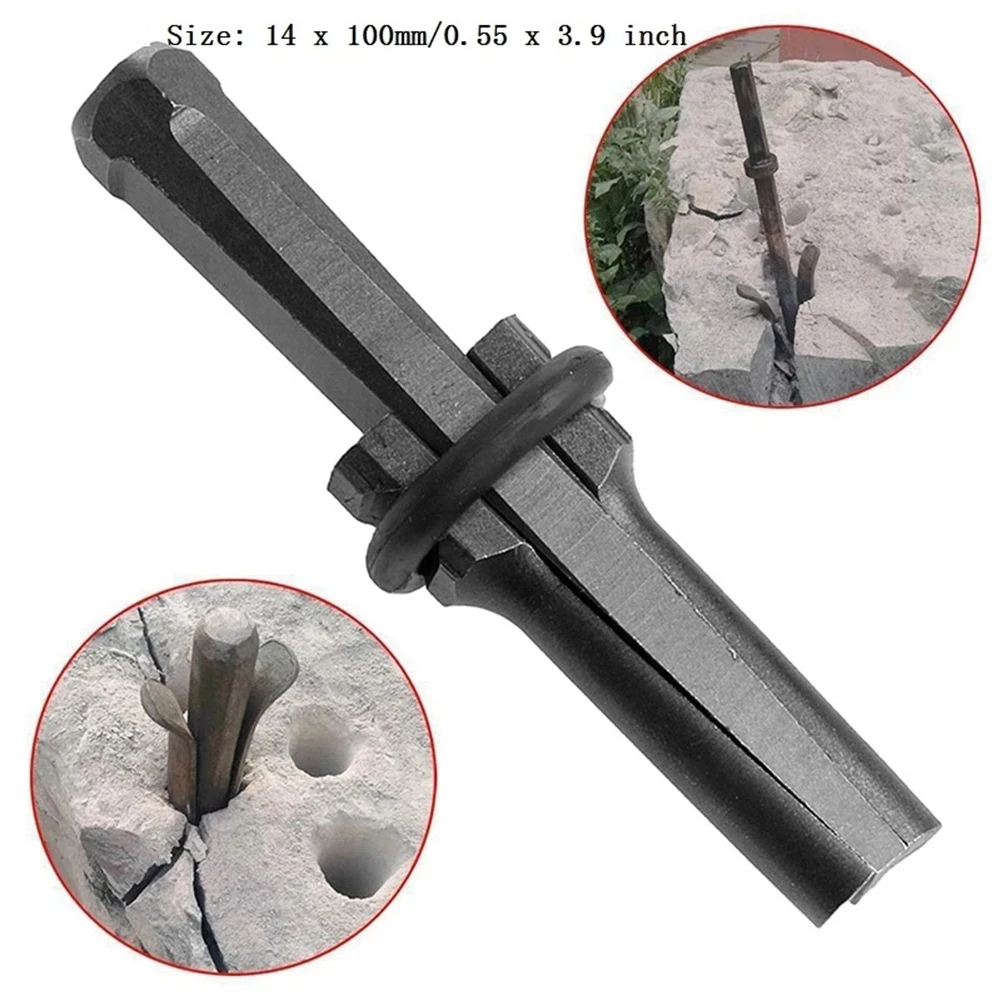 

5-piece Set 9/16" Wedge Feather Shim Rock Splitter Hand Tool 14mm Metal Plugss Wedge And Feather Shim Concrete Rock Splitter