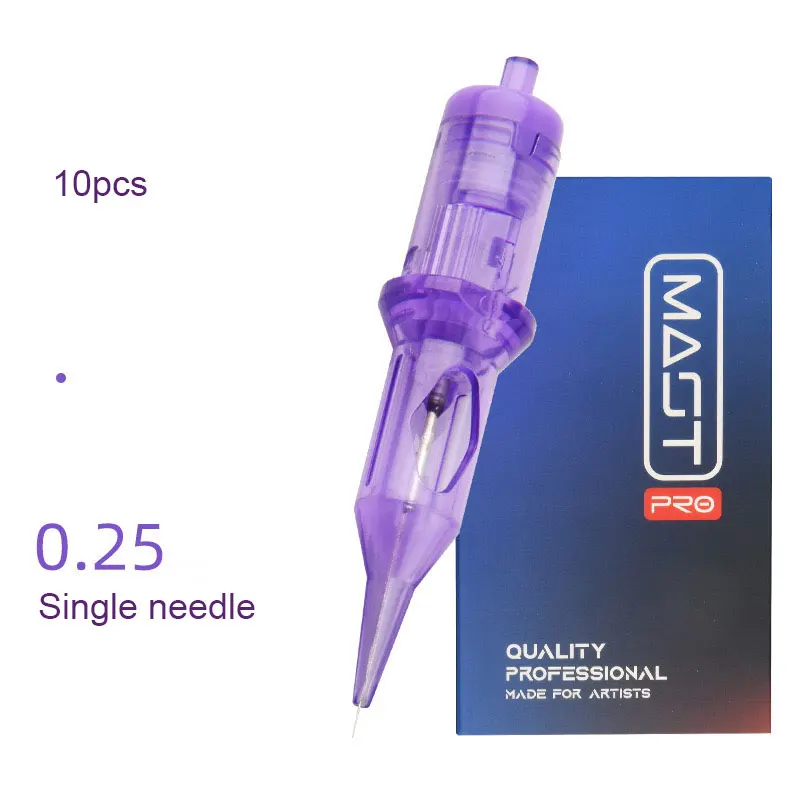 MAST 10pcs 문신 바늘 0.3mm 팁 길이 5mm 일회용 소독 영구 화장 두피 문신 바늘
