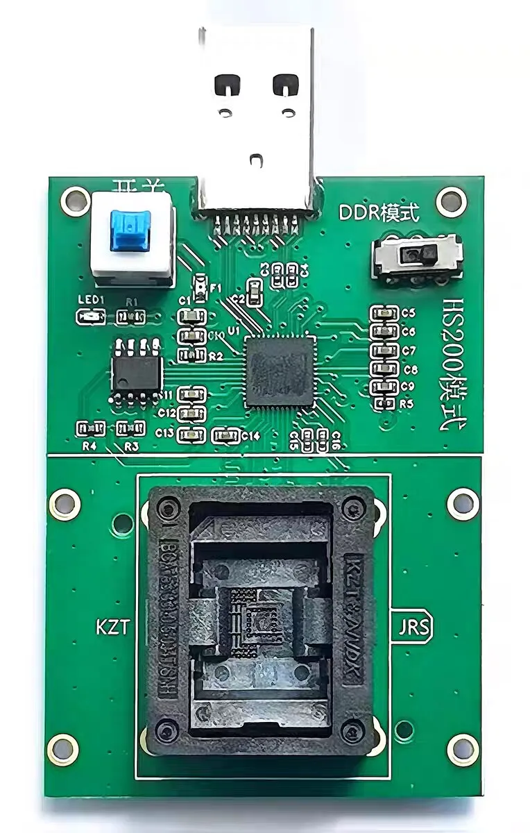 EMMC High-speed Test Socket, Bga153 to USB3.0, Hs400 Mode, Mirror Read and Write Test Rack