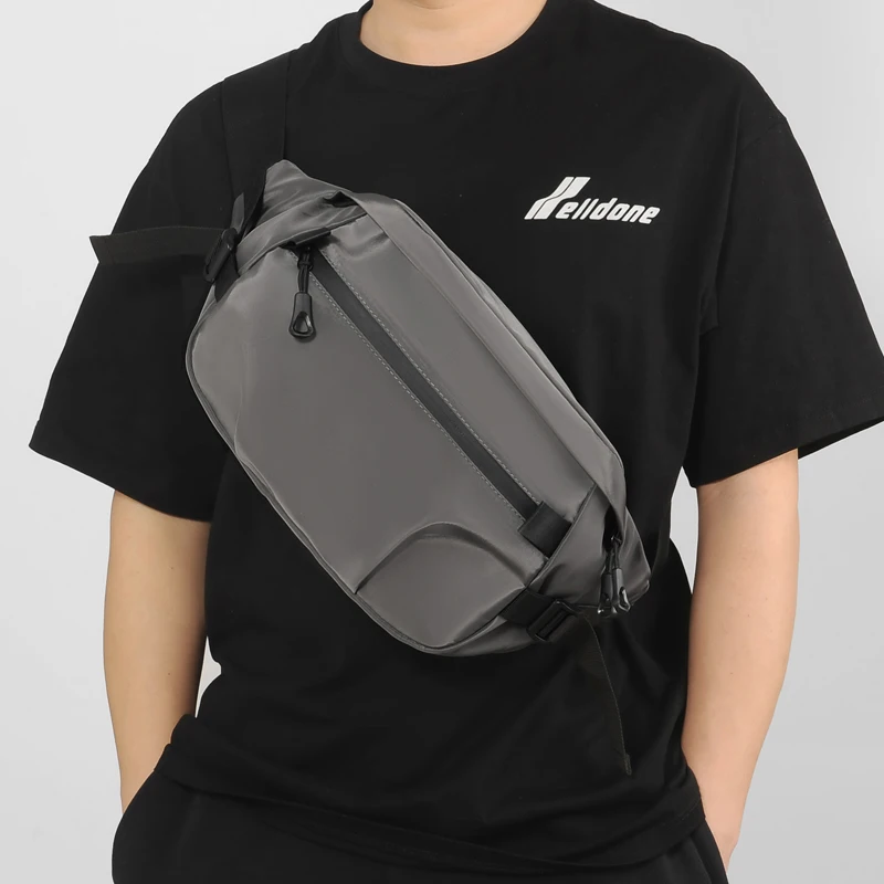 Корейская модная функциональная нагрудная сумка, спортивная сумка через плечо большой вместимости, новая минималистичная мужская поясная сумка