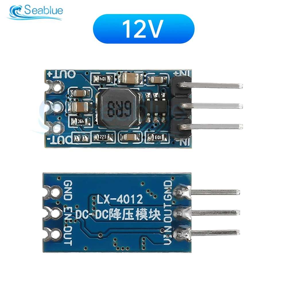 DC-DC Buck Converter Step Power Supply Module 6-40V to 5V 13-40V to 12V 1.2A Max Voltage Regulator for Car Motorcycle Battery