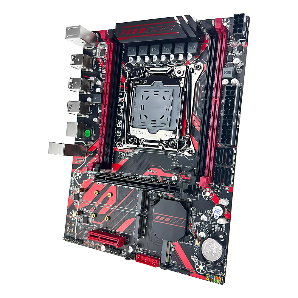 مجموعة اللوحة الأم للعبة الحمراء SOYO X99 DDR4 مع E5 2680 V4 LGA2011-3 2680v4 CPU 16GB(8GB*2) 2133MHz DDR4 REG ECC مجموعة ذاكرة الوصول العشوائي