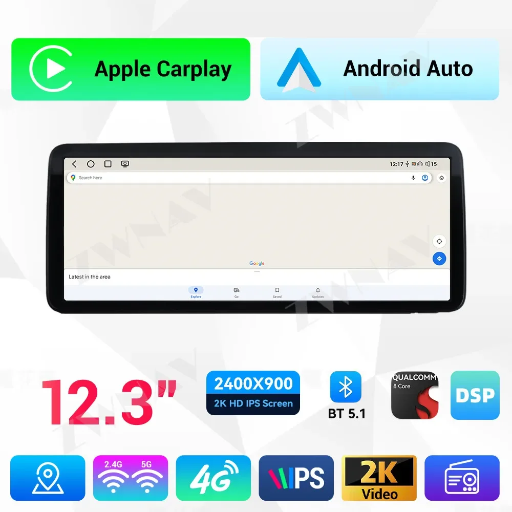 12.3 Inch Android 13 Car Radio for Mazda Axela 2022-2024 Screen CarPlay Navigation Wireless GPS Multimedia Player