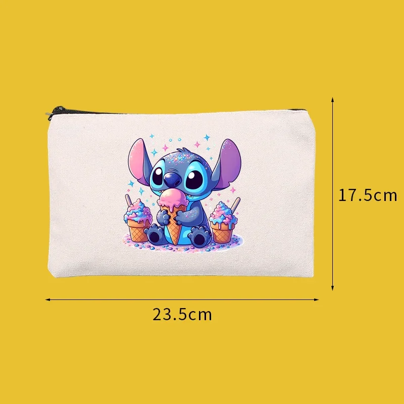 Disney Lilo & Stitch Makeup Bag Women Causal Cosmetic Organizer Makeup Pouch Storage Bag Female Perfume Purse Organizer 2024