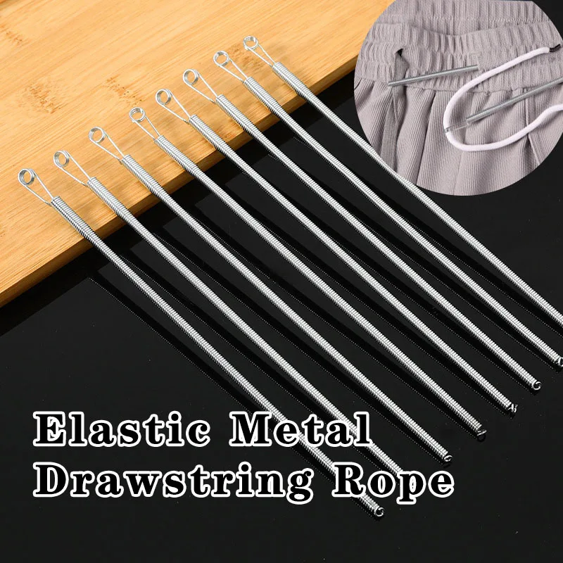 

Elastic Metal Drawstring Rope Threaders Bendable Spring Drawstring Threader DIY Sewing Tool for Pulling Ropes Elastic Band Craft