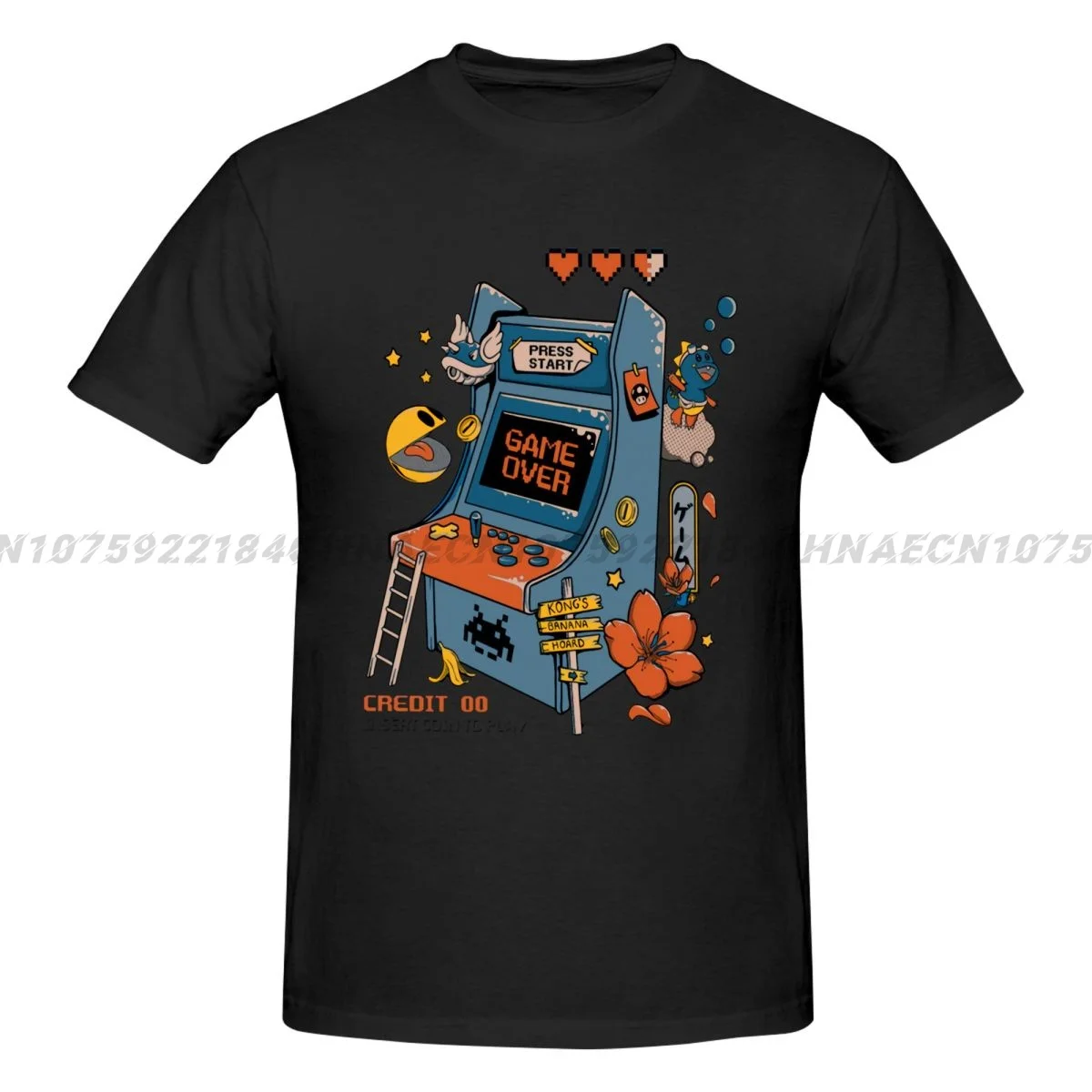 Men Shirt Arcade Adventure Crew Neck TShirt Oversized Tops Clothing Sleeve Tees Gift Idea T-Shirt