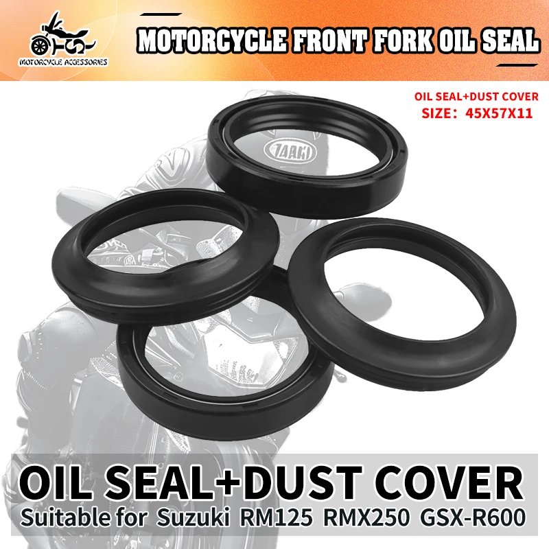 

SJ 45x57x11 Front Shock Absorber Dust Oil Seal For Suzuki RM125 RM250 GSX600 GSX-R600 GSXR600 SRAD 97-03 Motorcycle Acccessories