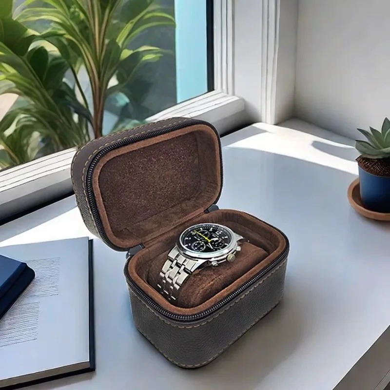 New Model Of Watch Box Single Watch Box Jewelry Box Luxury Watch Storage Box Convenient Men's And Women's Watch Box Leather