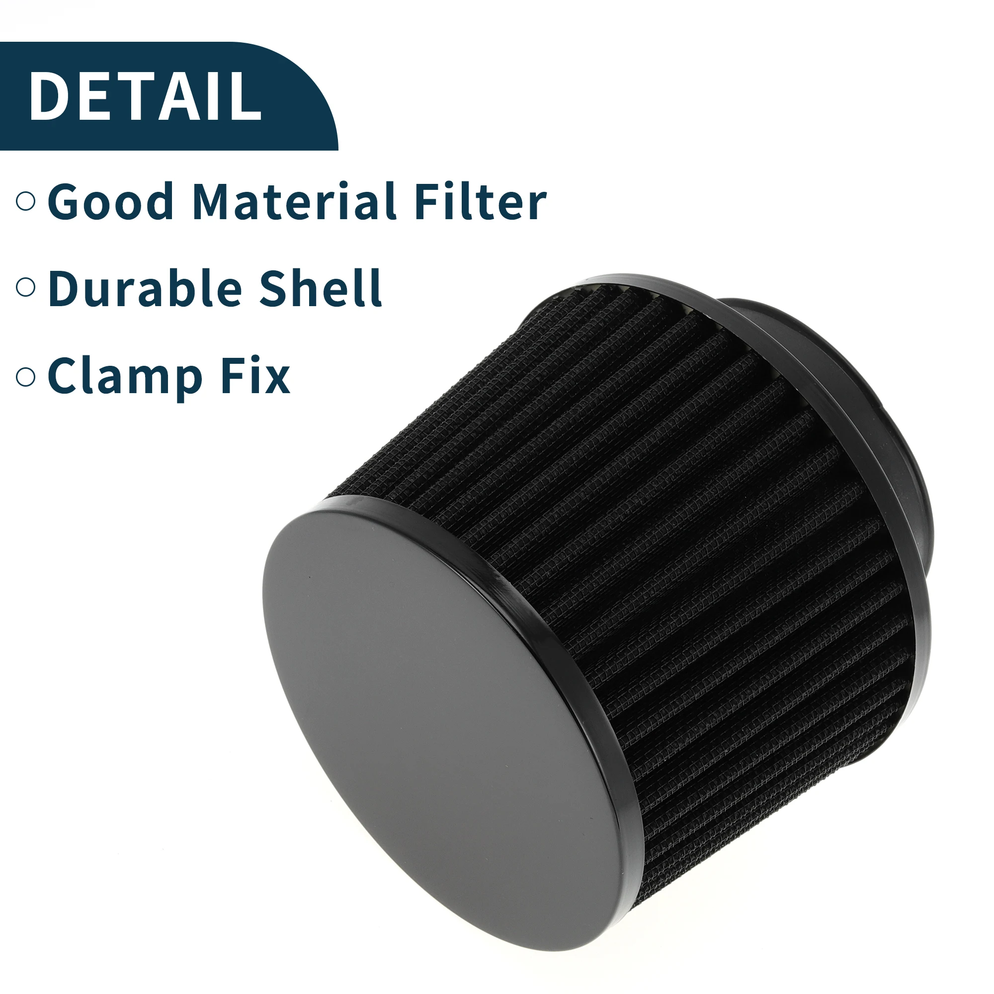 UXCELL Voertuig Motor Luchtfilter 76mm/70mm High Flow Cilinder Clamp-On Koude Luchtinlaatfilter auto Luchtfilter Cleaner