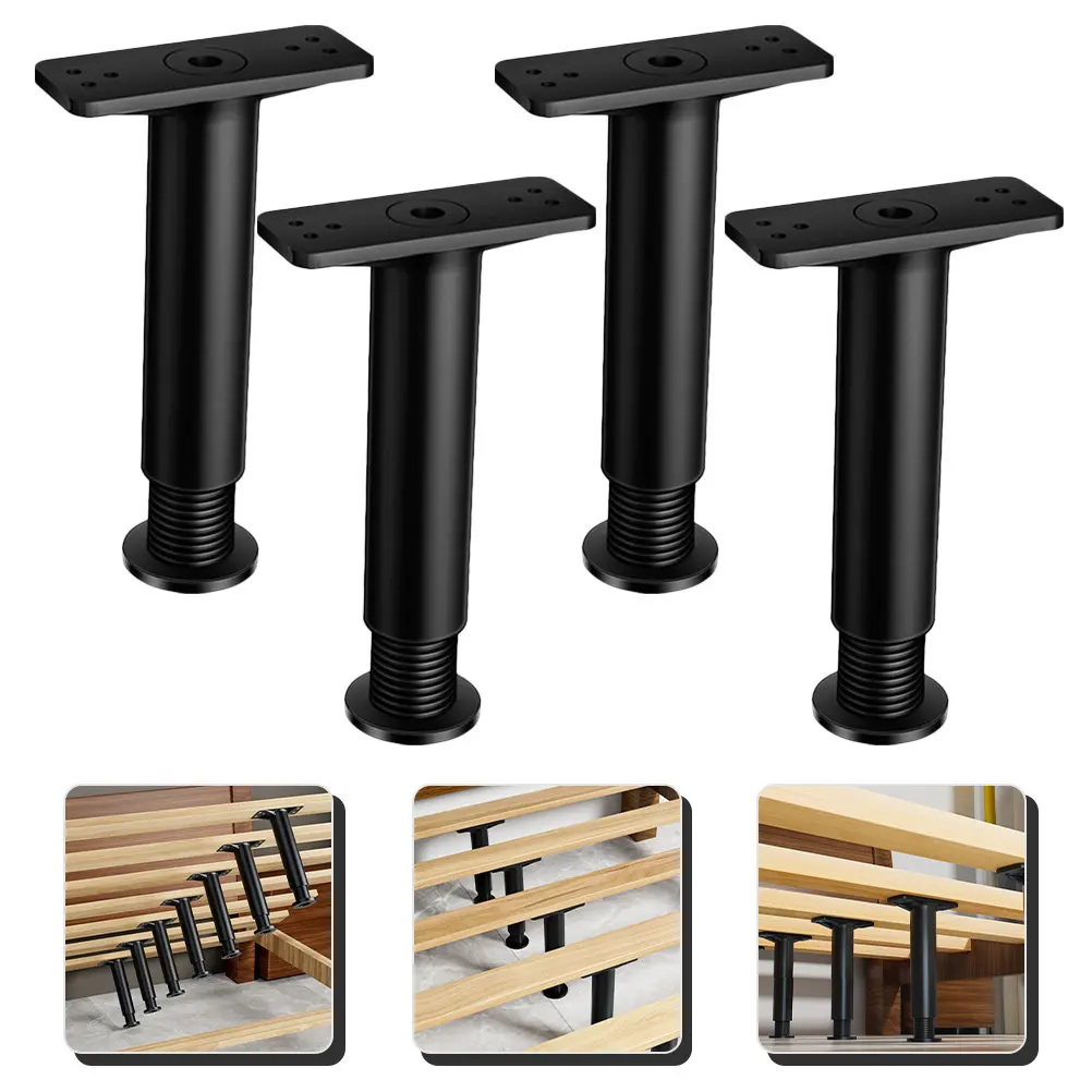 4Pcs Bed Center Support Legs Adjustable Height Bed Frame Legs Replacement Easy Install Remove Save Time Strong Load Bearing