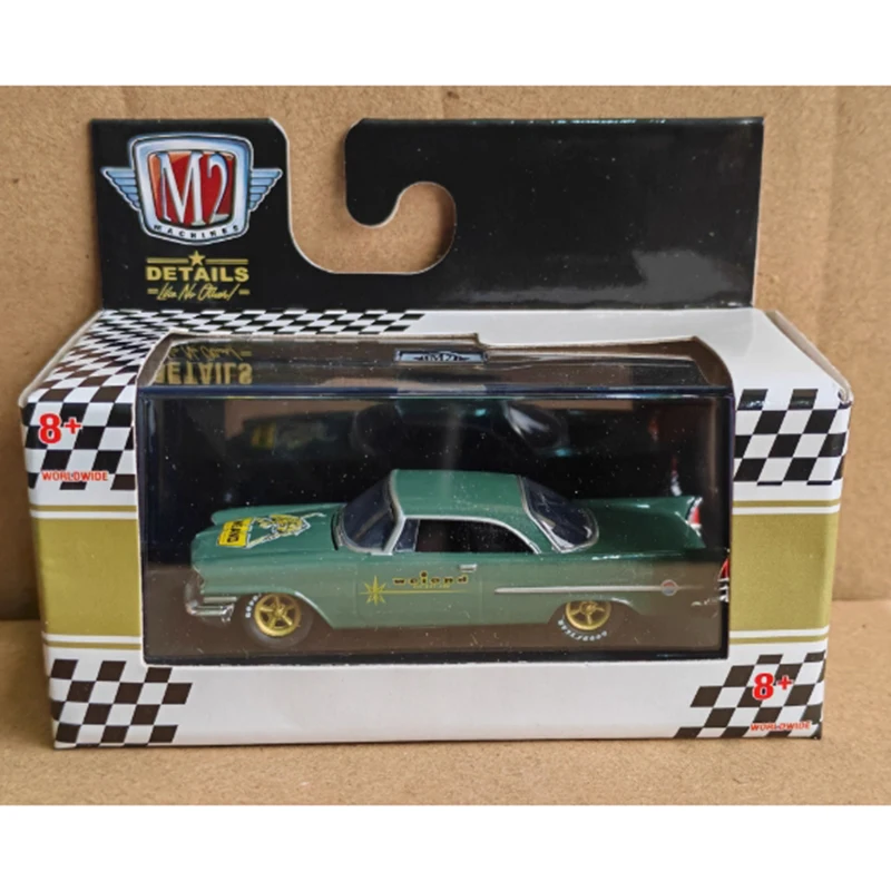 

M2 литой под давлением масштаб 1:64 1957 Chrysler 300C сплав моделирование модель автомобиля коллекция орнамент для взрослых праздничная игрушка в подарок