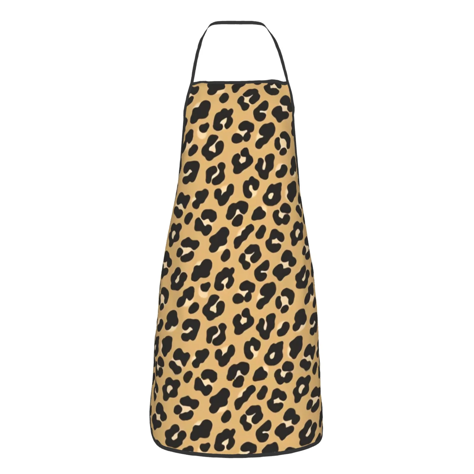 White Polyester locking hem Apron Home Cooking Baking Kitchen Colorful Apron Black White And Black Cheetah Leopard