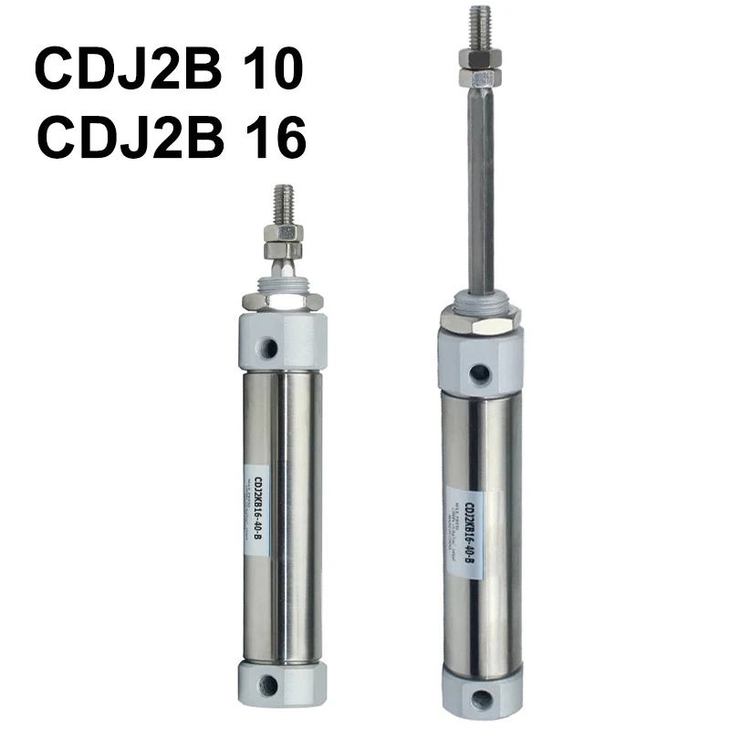 CDJ2B Double Acting Pneumatic Air Cylinder Mini Small Single Rod 10mm 12mm 16mm Bore 20mm 25mm 30mm 200mm Stroke CDJ2B12