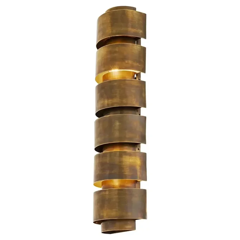 Large Solid Brass Metal Vintage Brass Copper Indoor Hotel Villa Living Room Restaurant Bar Wall Sconce Light Wall Lamp