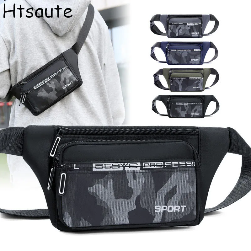 Men's Waist Bag Fashion Pouch Men Shoulder Belt Bags Hip Sack Oxford Cloth Belly Waterproof Packs Male Fanny Pack for Phone