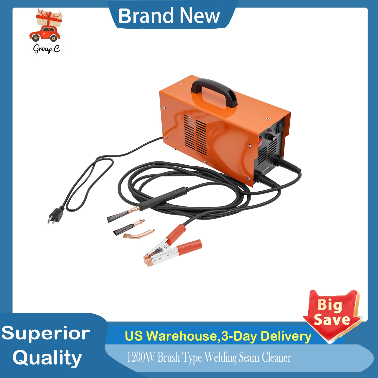 

1200 Вт щетка для очистки сварочных швов, полировщик для сварных швов из нержавеющей стали, удаляет окисление, черные пятна, совместимый с сварочным аппаратом MIG TIG