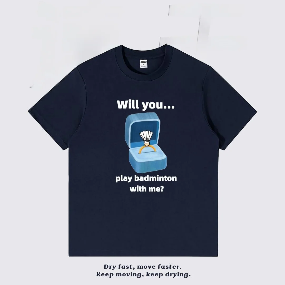 Quick Dry Ice Silk T-Shirt Loose Fit Short Sleeve Summer Cool Feeling Team Badminton Casual Trendy Breathable Men's Fashion