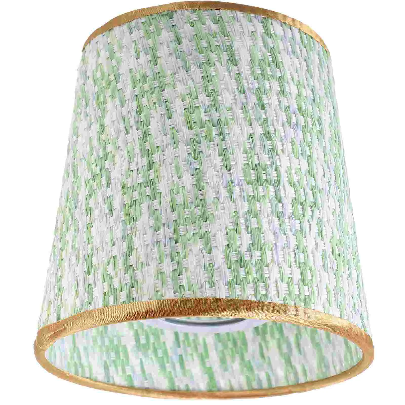 

Colorful Woven Lampshade Hollow Floor Colored Shades Bedside Headlamp Cover Explosion-proof Handwoven