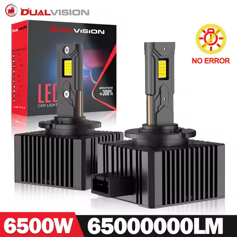 Dualvision D3S LED Headlights Bulb HID 6500W D1S D2S D4S D8S D1R D2R D3R Turbo LED 65000000LM Two-sided CSP Chip Plug&amp;Play 6000K