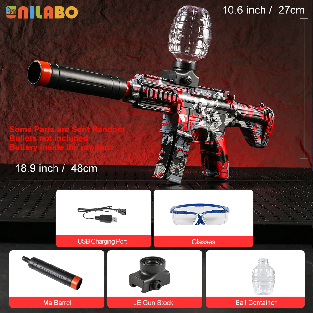 M416 elektrisch blasterpistoolspeelgoed, oplaadbaar automatisch buitenspeelgoed voor teamfamilieactiviteiten, perfect cadeau (kogels exclusief)
