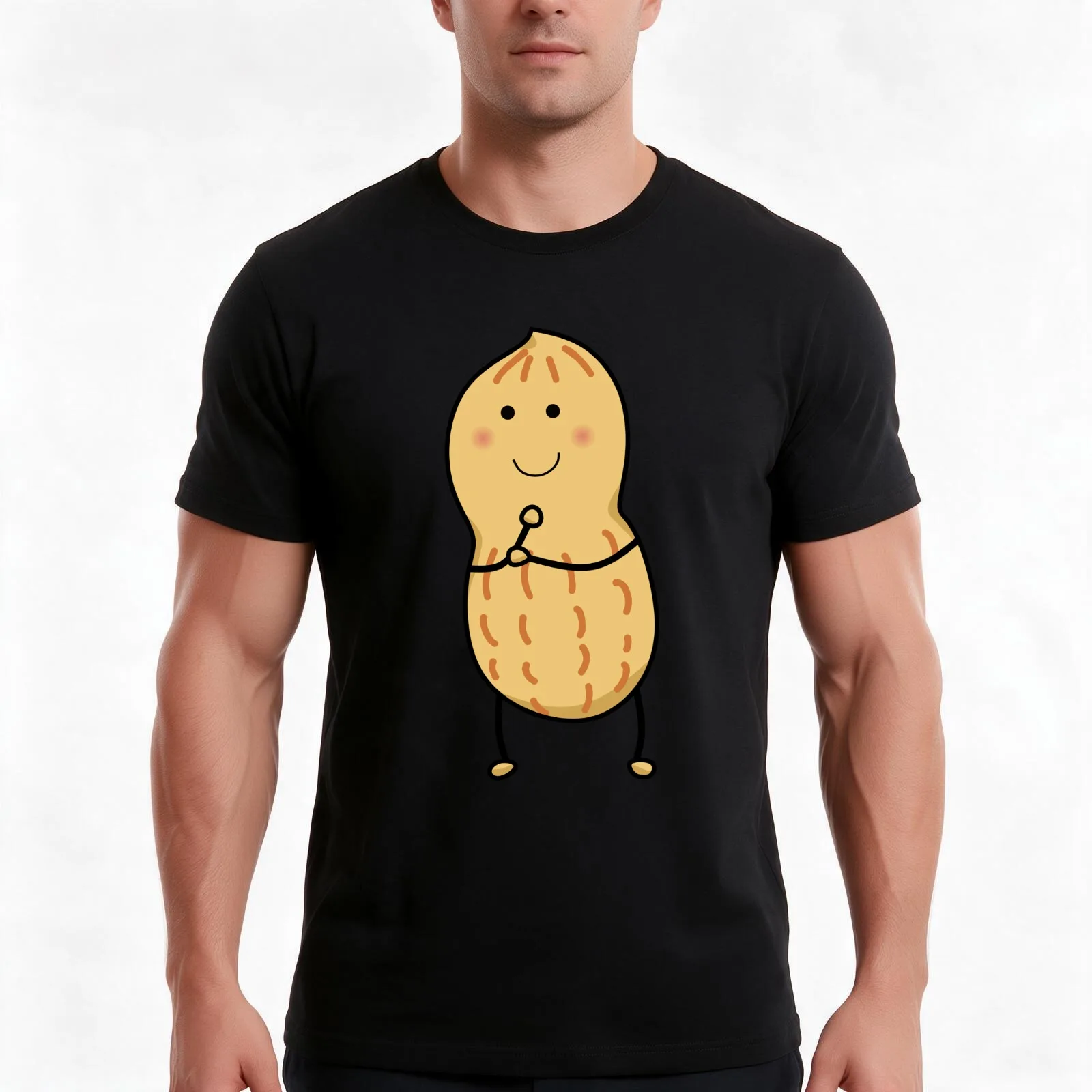 peanuts T-Shirt, Summer Casual Cotton Tee, Oversized Streetwear Tops, Vintage Graphic Print, Loose Fit Short Sleeve