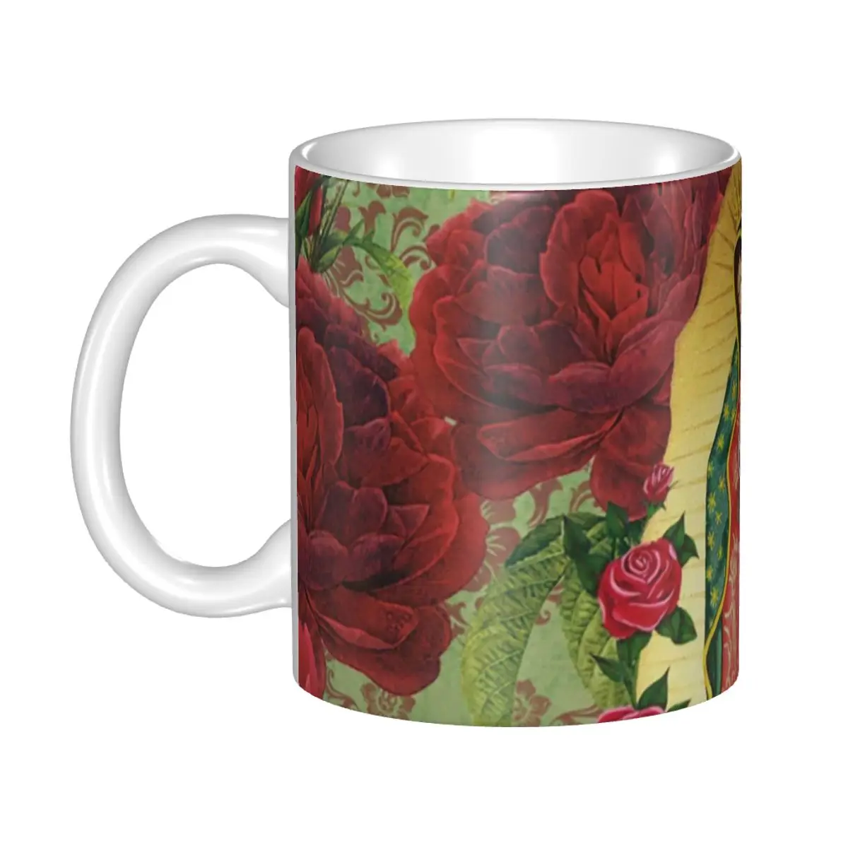 Customized Sacred And Immaculate Hearts Mug DIY Catholic Jesus and Mary Ceramic Milk Tea Coffee Cups