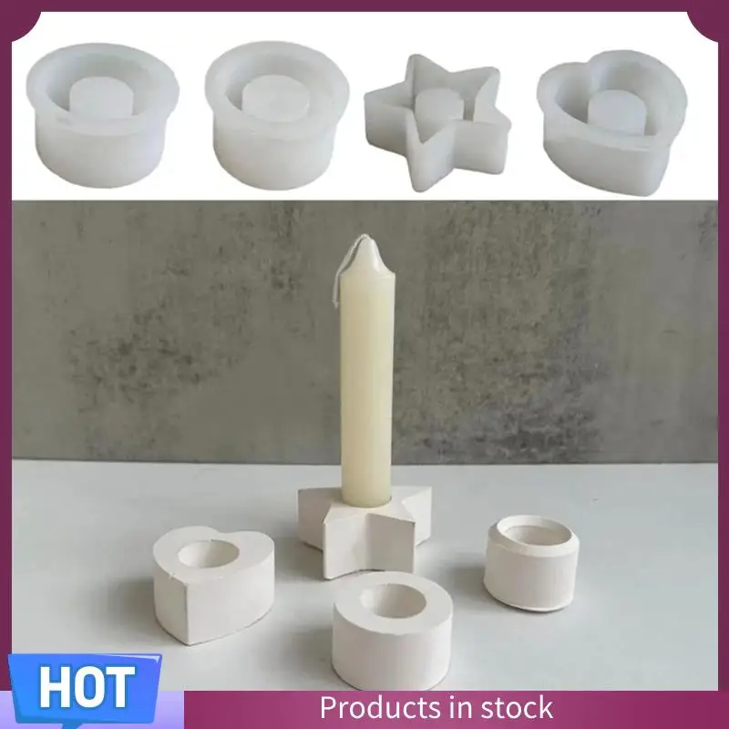La plupart bougeoir moule en Silicone Silicone bricolage bougeoir moule pour Occasions romantiques 4 pièces