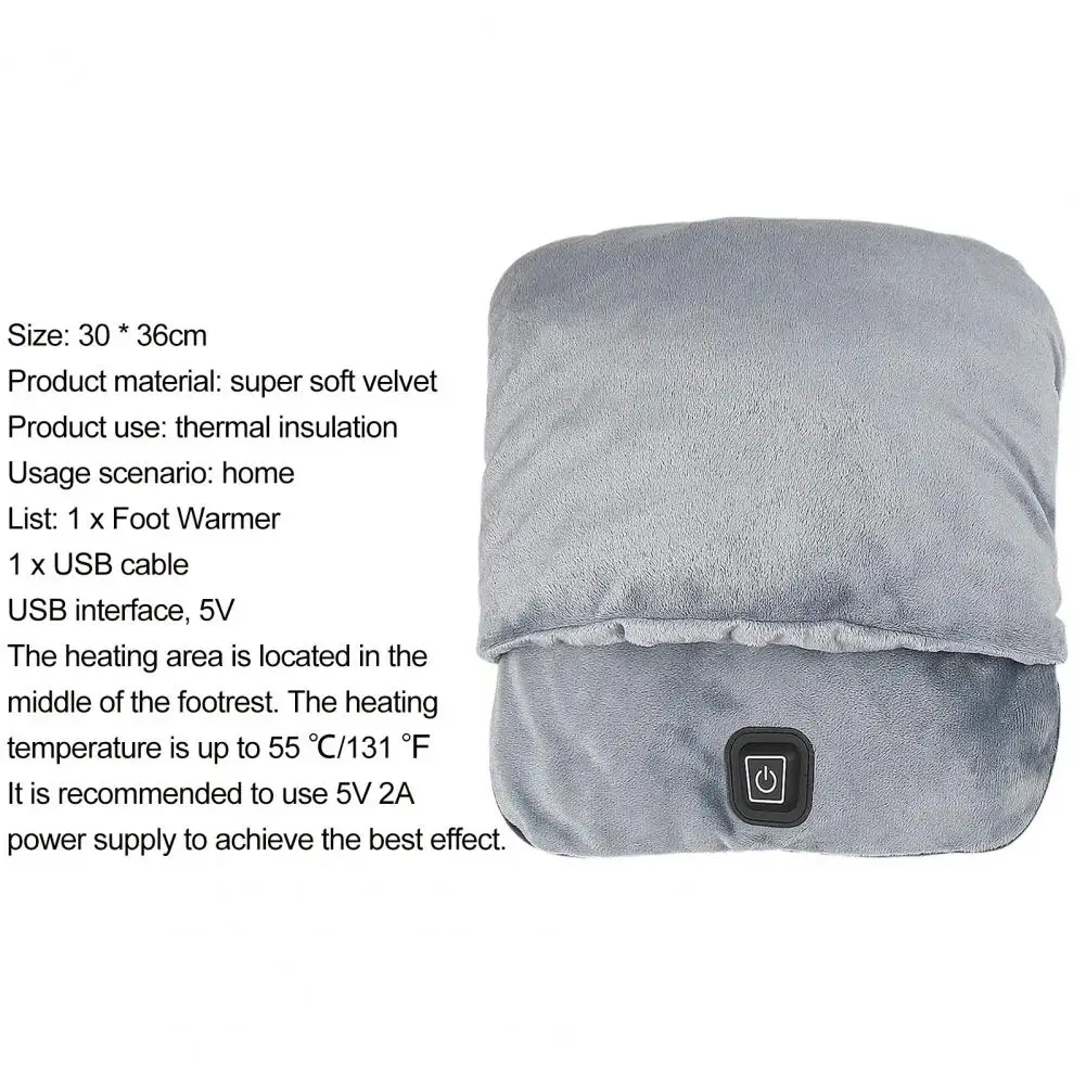 1 Set Elektrische Fuß Heizung Beheizt Vibration Massage Schnelle Heizung Warm Super Weiche Fleece USB Elektrische Fuß Wärmer für hause