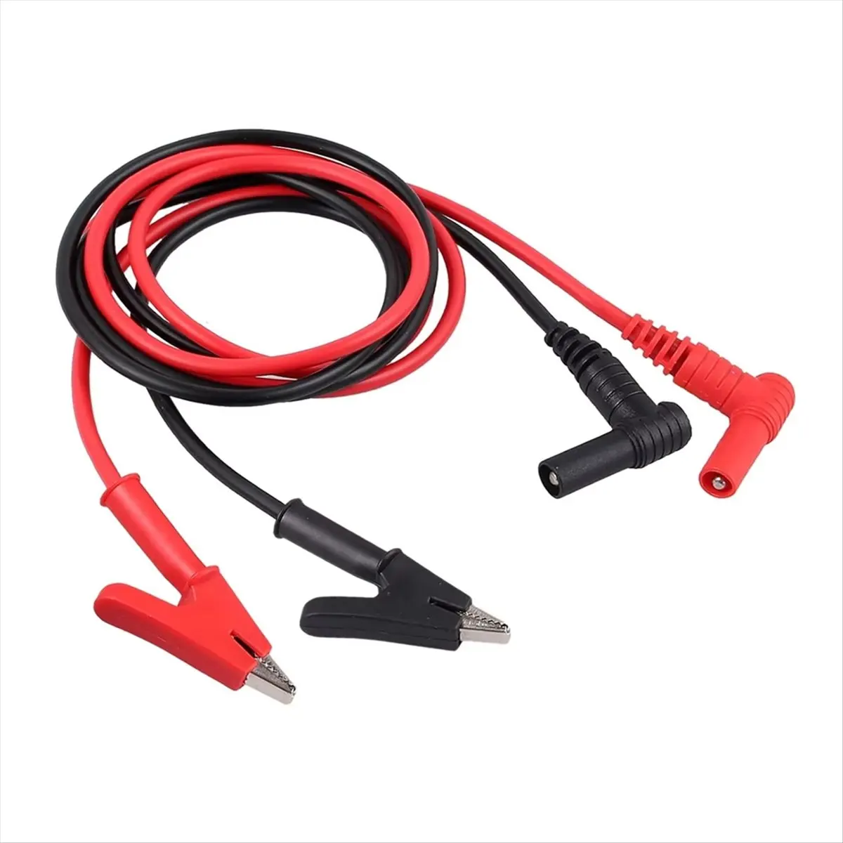 LUCK Universal Multimeter Test Leads with Alligator Clips and Banana Plugs for DC Power Connection 4MM Capacitor Clips