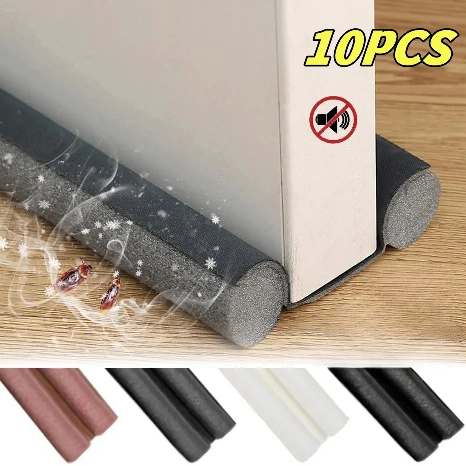 10pc Door Bottom Seal Strip Weather Strip Under Door Draft Stopper Thicker Anti-cold Gap Blocker Sealing Weather Strip