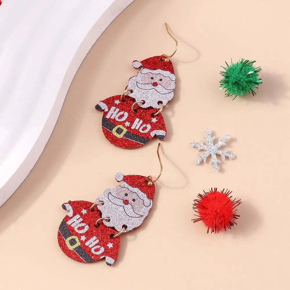 Merry Christmas Christmas Drop Earrings Party Festival Mix Styles New Year Earrings Xmas Tree Decoration Wreath Circle Earrings