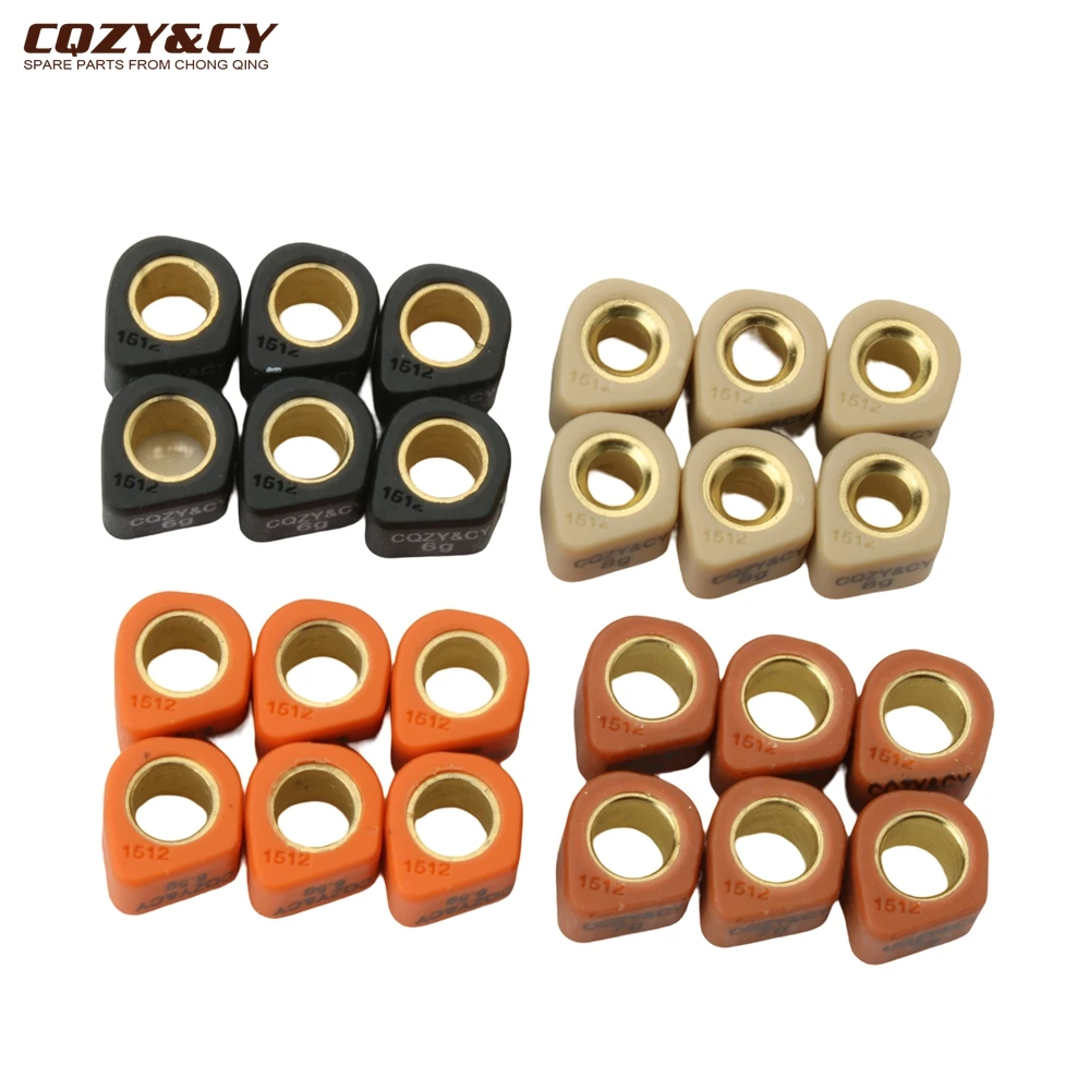 Racing Variator Sliding Weight Set 15x12mm 6g 6.5g 7g 8g For Malaguti Centro Sl-Kat Base Crosser Cr1 F10 Kat F12 50cc 2T