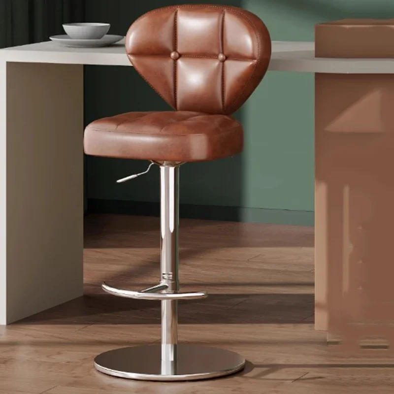 

Nordic Steel Modern Chairs Lounge Adjustable Accent Metal Bar Stools Luxury Design Comfortable Tabouret De Bar Salon Furniture