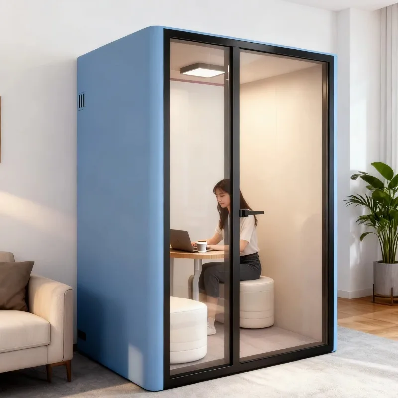 Meeting Tiny Acoustic Silent Booth Indoor Modular Home Privacy Office Cabin Portable Outdoor Big Soundproof Office Pod