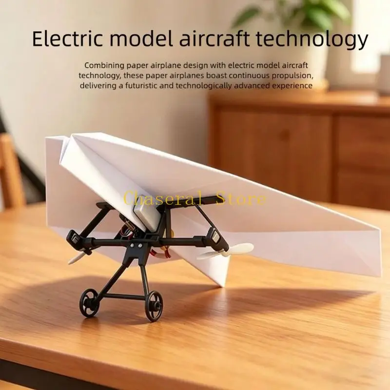 E7CE Remote Control Paper Airplanes Electric Power Component Set For Kids DIY Electric Paper Airplanes Toy