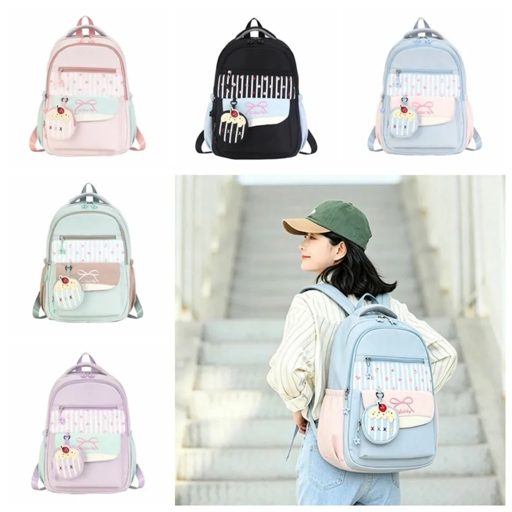 Large Capacity Travel Kids Backpack Breathable Oxford Cloth Students School Bags Lightweight Multi-pocket Cartoon Shoulder Bag